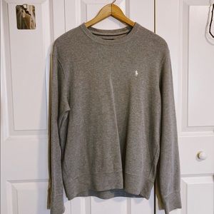 Men’s Gray Crewneck Ralph Lauren Polo Sweater